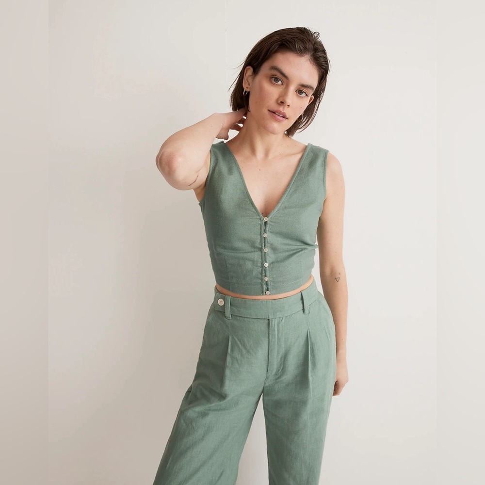 Madewell Green Crop Top